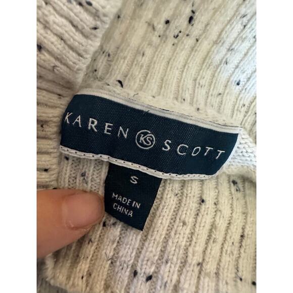 Karen Scott Speckled Mock Neck Sweater - Small - Picture 7 of 8